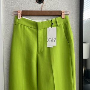 Brand new Zara Full Length Pants in lime green